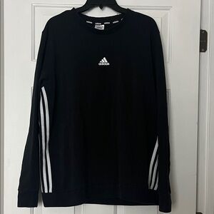Adidas Black Crewneck with White Accents